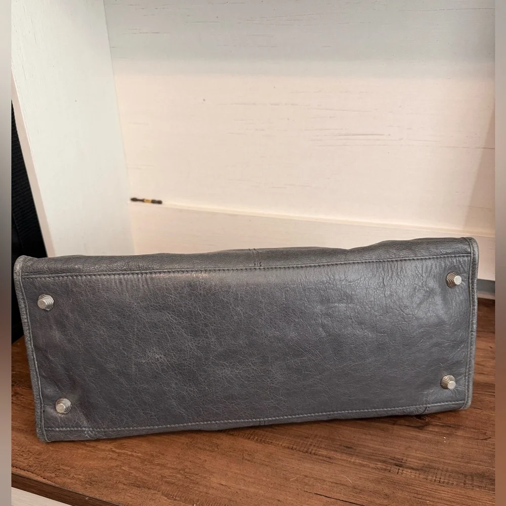 Balenciaga Agneau Giant 12 Work Anthracite/Grey Leather Handbag Purse - Picture 6 of 12